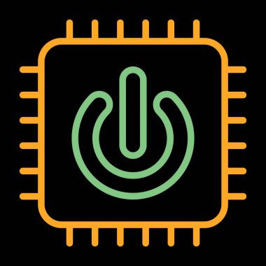 Cpu simge vektör illüstrasyonu