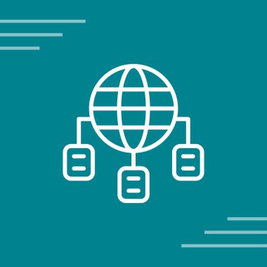 genel ağ simgesi, vektör illüstrasyonu