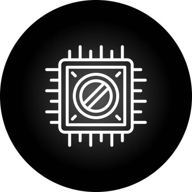 Çip. Web simgesi basit illüstrasyon