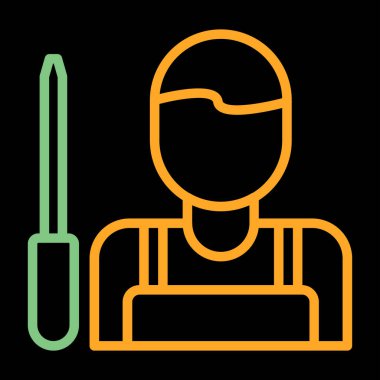 Çatallı ve bıçaklı adam.