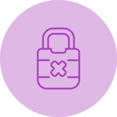 asma kilit web simge vektör çizim 