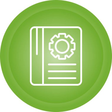 Eşsiz dişliler ve ayarlar vektör çizgisi simgesi