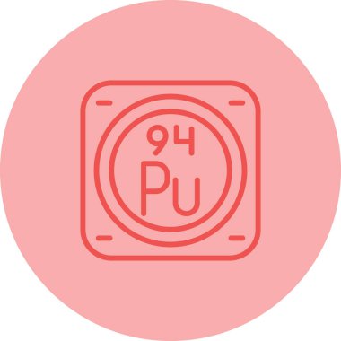 Plütonyum kimyasal element simgesi, basit satır biçimi