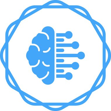 Beyin. Web simgesi basit illüstrasyon