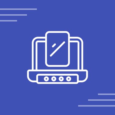 dizüstü bilgisayar simgesi web basit illüstrasyon
