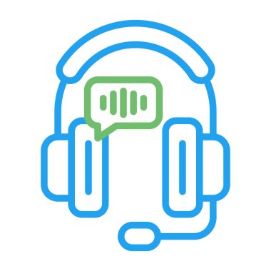 kulaklık simgesi, vektör illüstrasyonu