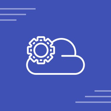 Bulut hesaplama simgesi vektör illüstrasyonu