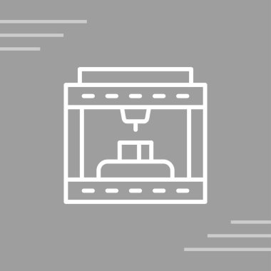 Yazıcı simgesi vektör illüstrasyonu