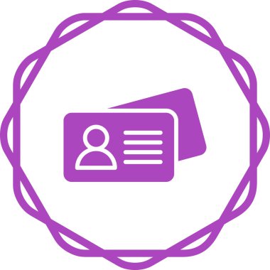 İş kartı vektör ince çizgi simgesi