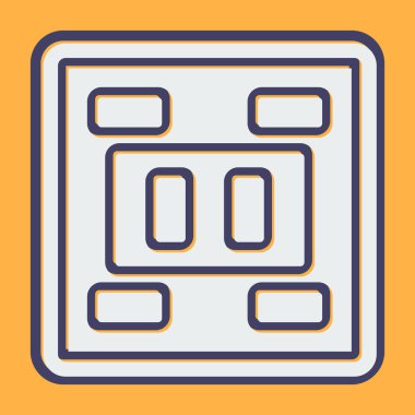 soket ağ simgesi vektör illüstrasyonu