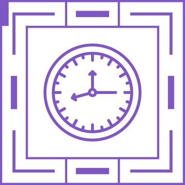 Saat simgesi, basit vektör illüstrasyonu