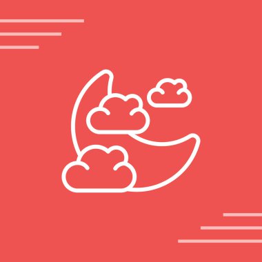 Ay ağ simgesinin vektör illüstrasyonu