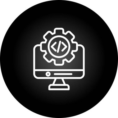 Dizüstü bilgisayar simgesi vektör çizimi