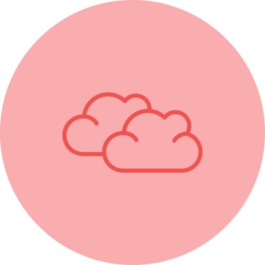 Bulut. Web simgesi basit illüstrasyon