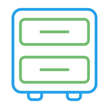 Buzdolabı. Web simgesi basit illüstrasyon