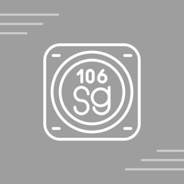 Kimyasal Element Web simgesi vektör çizimi