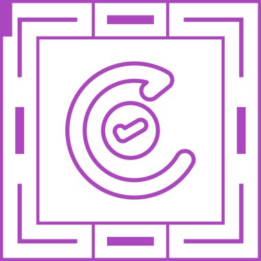 Bir C harfi simgesinin vektör illüstrasyonu