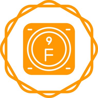 Kimyasal Element Web simgesi vektör çizimi