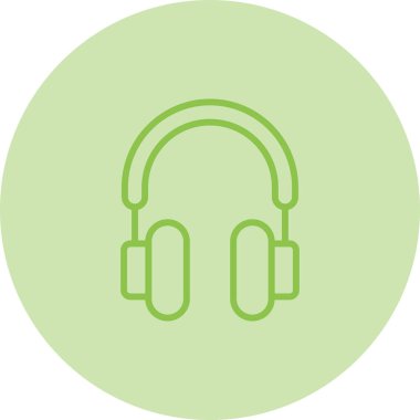 kulaklıklar web simgesi, vektör illüstrasyonu