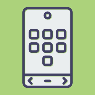 Cep telefonu. Web simgesi basit illüstrasyon