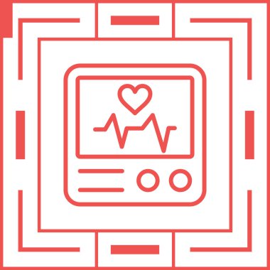 Bir kalp simgesinin vektör illüstrasyonu