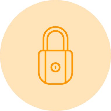 Kilit. Web simgesi basit illüstrasyon