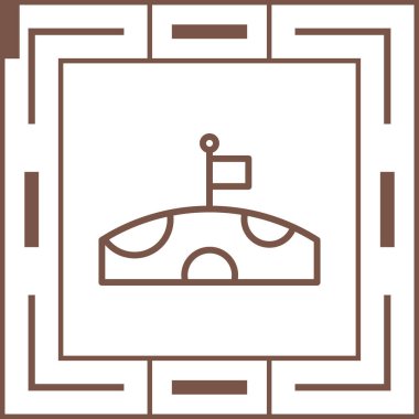 Ay ağ simgesinin vektör illüstrasyonu