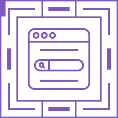 Tarayıcı web tasarım simgesi - taslak biçimi