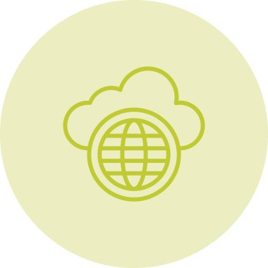 bulut hesaplama vektörü simgesi