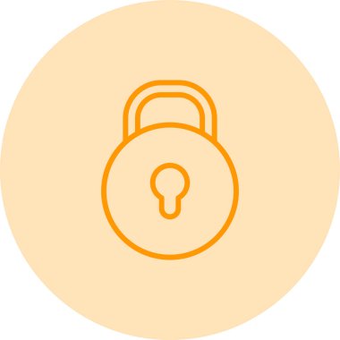 asma kilit web simge vektör çizim 