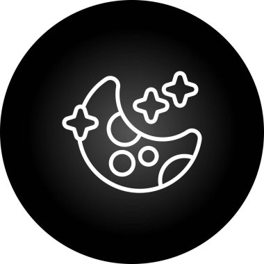 Ay ağ simgesinin vektör illüstrasyonu