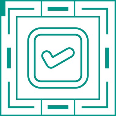 İşaretleme simgesi vektör illüstrasyonunu kontrol et