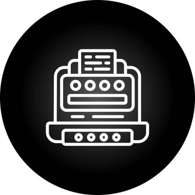 Yazıcı simgesi basit örnek