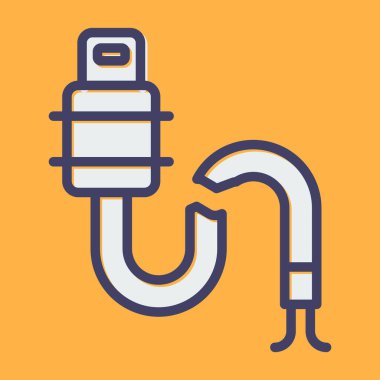 Kırık Kablo ağ simgesi vektör illüstrasyonu 