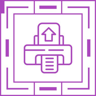 Yazıcı simgesi basit örnek