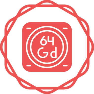 Kimyasal Element Web simgesi vektör çizimi