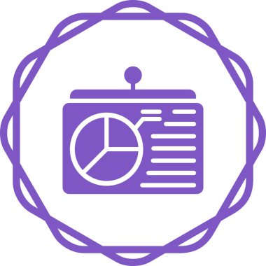 sunum simgesi, vektör illüstrasyonu 