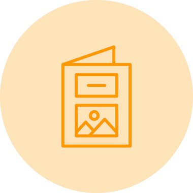 Broşür web simgesi vektör illüstrasyonu