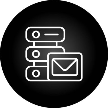 SMTP Sunucu Web simgesi vektör illüstrasyonu 