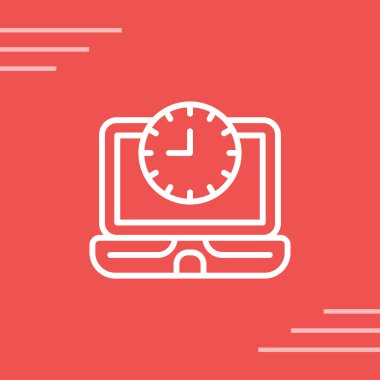 dizüstü bilgisayar simgesi web basit illüstrasyon