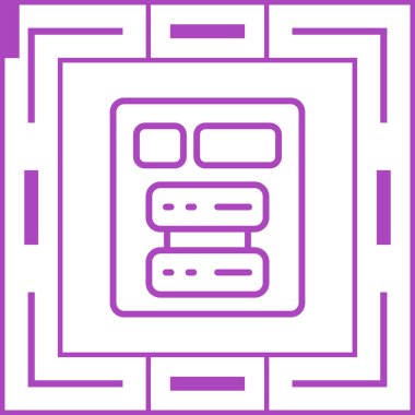 sunucu web simgesi vektör illüstrasyonu