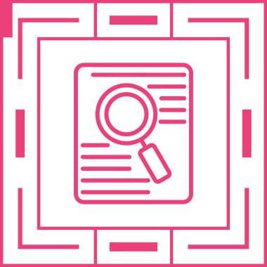 belge arama simgesi, vektör çizimi