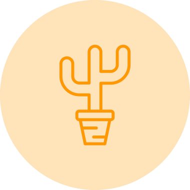 Kaktüs. Web simgesi basit illüstrasyon