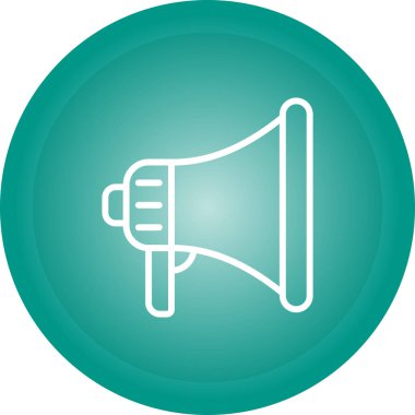 megafon ikonu. Vektör illüstrasyonu