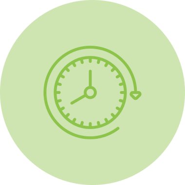 Ok ağ simgesi, vektör illüstrasyonlu saat 