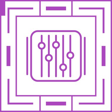 Çip. Web simgesi basit illüstrasyon