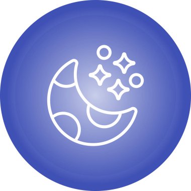 Ay ağ simgesinin vektör illüstrasyonu