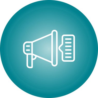 megafon vektör yuvarlanmış simge