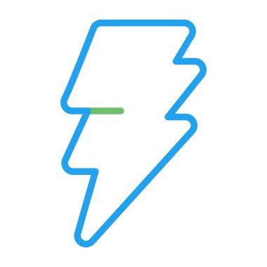 Şimşek simgesi vektör illüstrasyonu