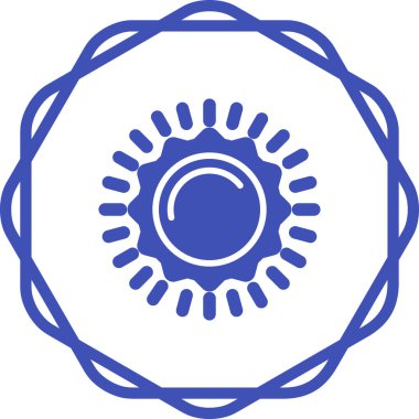 Mavi bir simgenin vektör illüstrasyonu